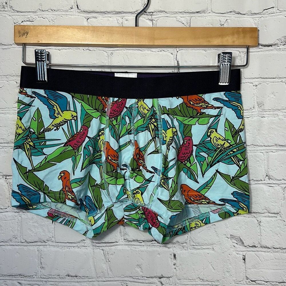 Meundies Men’s Bird Print Boxer‎ Briefs size Medium New without tags Micromodal